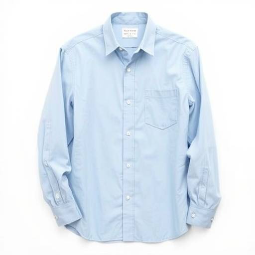 Camisa social azul clara de algodão egípcio